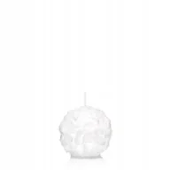Świece - Świeca kula ŚNIEŻYNKA 7 cm kolor BIAŁY - miniaturka - grafika 1