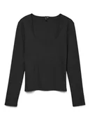 Bluzki damskie - Vero Moda Bluzka Million 10334613 Czarny Regular Fit - miniaturka - grafika 1