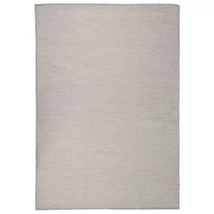 vidaXL Dywan zewnętrzny o płaskim splocie, 140x200 cm, taupe - Dywany zewnętrzne - miniaturka - grafika 1