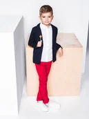 Bluzy dla chłopców - Marynarka dziecięca KM001 - granatowa KM001 - miniaturka - grafika 1