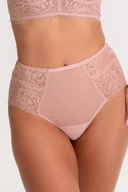 Majtki damskie - Bella Misteria Figi Francuski Puder 123 Wysoki stan Koronkowe M Różowy - miniaturka - grafika 1
