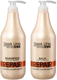 Stapiz Sleek Line Repair, zestaw regenerujący włosy, szampon 1000ml i balsam 1000ml 58/zestaw - Szampony do włosów - miniaturka - grafika 1