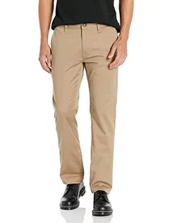 Spodenki męskie - Volcom Męskie spodnie chinosy, nowoczesne dopasowanie, stretch, khaki 1, 33 W/34 L, Khaki 1, 33W / 34L - grafika 1