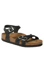 Sandały damskie - Birkenstock Sandały Kumba 1021487 Czarny - miniaturka - grafika 1
