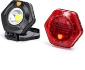 Latarki - Lampka robocza i ostrzegawcza komplet 2 lampek magnesem na baterie AAA - miniaturka - grafika 1