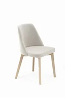 Krzesła - Flavio 1 krzesło tapicerowane szare nogi dąb sonoma - miniaturka - grafika 1