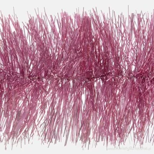 Łańcuch choinkowy cienko cięty 10 x 300 cm różowy - Ozdoby bożonarodzeniowe - miniaturka - grafika 1