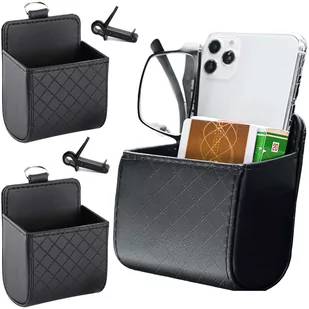 2x Organizer samochodowy na kratkę uchwyt zaczep do kratki auta samochodu box Alogy Car Air Vent Czarny - Części i akcesoria do laptopów - miniaturka - grafika 2