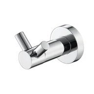 Wieszaki łazienkowe - Hak ścienny mosiężny, wieszak na ręczniki i szlafroki, chrom - miniaturka - grafika 1