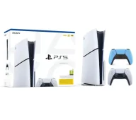 Konsole Playstation - Sony PlayStation 5 Slim D Chassis PS5 1TB z napędem + Dodatkowy Pad Niebieski - miniaturka - grafika 1