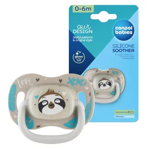 Canpol Babies Silikonowy Smoczek Symetryczny 0-6m Exotic Animals Leniwiec - Smoczki uspokajające - miniaturka - grafika 1