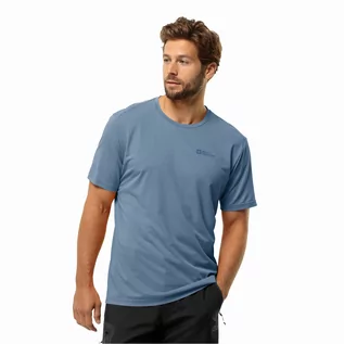 Koszulki męskie - Męska koszulka Jack Wolfskin DELGAMI S/S M elemental blue - M - grafika 1