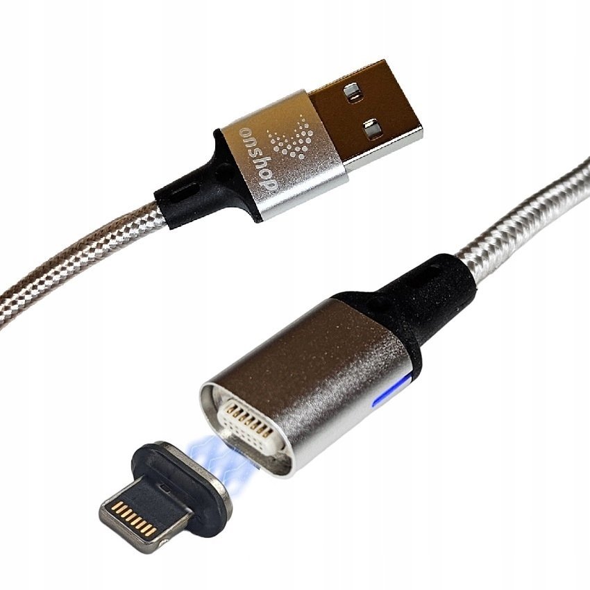KABEL MAGNETYCZNY ONSHOP 8PIN APPLE Nylon 2M 3A QC