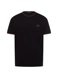 Fred Perry T-shirt męski Mężczyźni Bawełna brązowy jednolity, S - Koszulki męskie - miniaturka - grafika 1