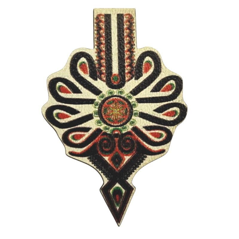 Broszka folk ludowy podhalański drewniany