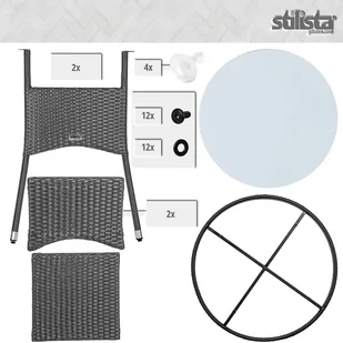 STOLIK KAWOWY OKRĄGŁY 60 CM TECHNORATTAN BALKON - Stoły ogrodowe - miniaturka - grafika 4