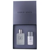 Zestawy kosmetyków męskich - Giorgio Armani Giorgio Giorgio Acqua di Gio Pour Homme zestaw Edt 100ml + 75ml deo stick dla mężczyzn - miniaturka - grafika 1