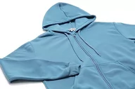 Bluzy męskie - Yuka Męska bluza z kapturem z dzianiny z zamkiem błyskawicznym poliester denim niebieski rozmiar M, niebieski denim, M - miniaturka - grafika 1