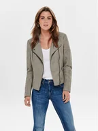 Kurtki damskie - ONLY Kurtka z imitacji skóry Ava 15102997 Szary Regular Fit - miniaturka - grafika 1