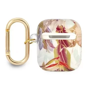Guess GUA2HHFLU AirPods cover fioletowy/purple Flower Strap Collection - Akcesoria do słuchawek - miniaturka - grafika 2