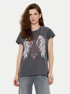 Koszulki i topy damskie - JJXX T-Shirt Wilma 12274694 Szary Boxy Fit - miniaturka - grafika 1