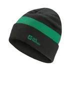 Czapki damskie - Jack Wolfskin Czapka beanie "Stripy" w kolorze zielono-czarnym - miniaturka - grafika 1