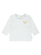 Kaftaniki dla niemowląt - Steiff Koszulka w kolorze błękitno-kremowym - miniaturka - grafika 1