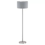 Lampy stojące - Lampa podłogowa Eglo Maserlo 95173 Stojąca abażurowa 1x60W szara/srebrna - miniaturka - grafika 1