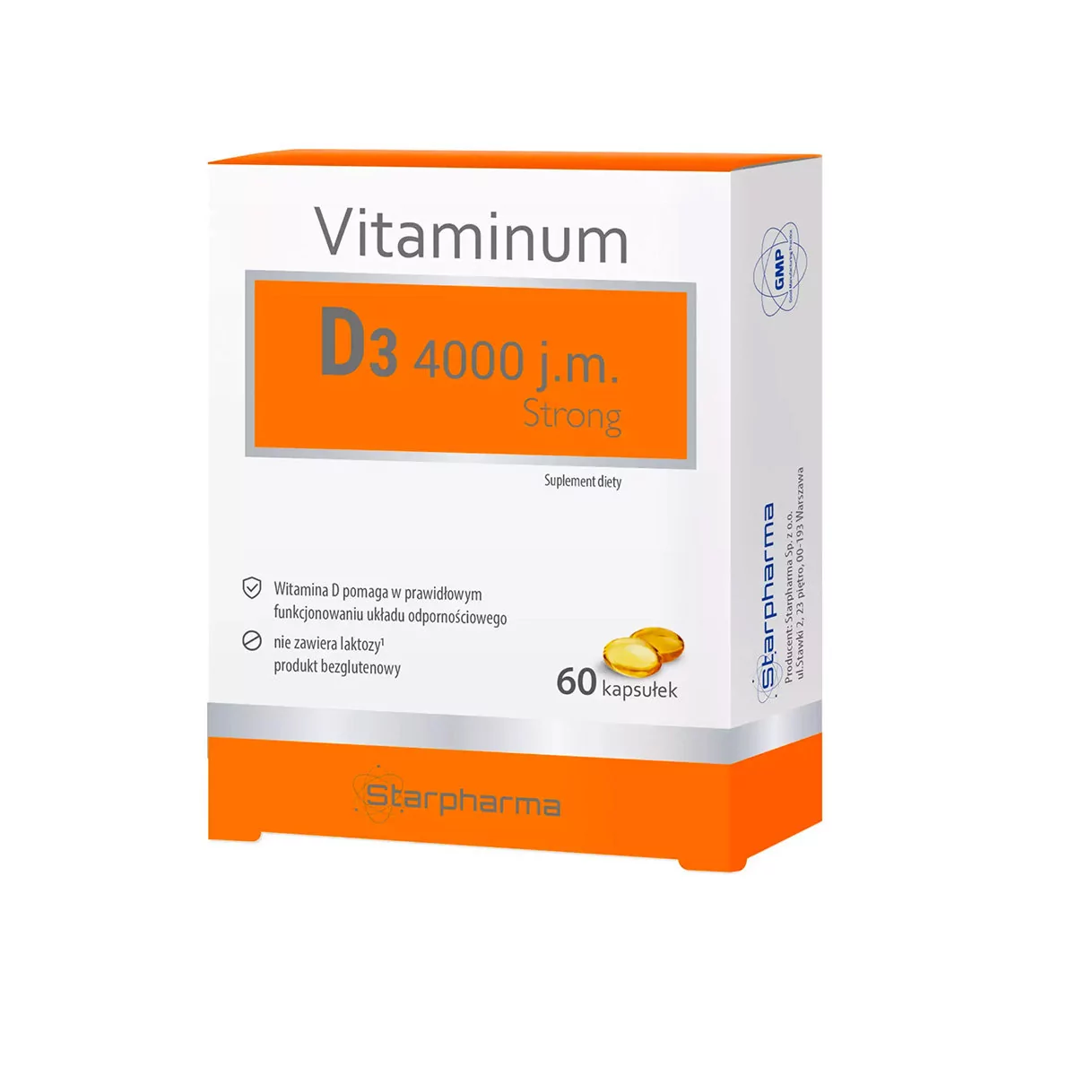 Starpharma SP. Z O.O. Vitaminum D3 4000 Strong 60 kapsułek