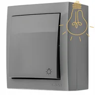 Wyłączniki światła i elektryczne - Simon Simon Aquaclick Przycisk światło, 10 AX, 250 V szary ACS1/16 ACS1/16 - miniaturka - grafika 1