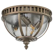 Lampy sufitowe - Lampa sufitowa szkło Halleron KL-HALLERON-F-BU Kichler IP44 przezroczysty brąz - miniaturka - grafika 1