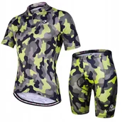 Spodenki rowerowe - Spodenki Rowerowe Koszulka Komplet Męski Z WKŁADKĄ ŻELOWĄ X-Tiger JAKOŚĆ XL - miniaturka - grafika 1