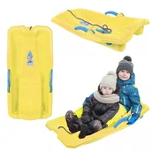 Sanki i ślizgacze - SANKI Z DWOMA RĘCZNYMI HAMULCAMI MOLTI żółte - miniaturka - grafika 1