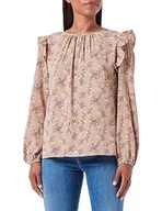 Bluzki damskie - Sidona Bluzka damska 10130374, beżowa, wielokolorowa, XXL, Beżowy, wielokolorowy., XXL - miniaturka - grafika 1