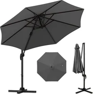 Parasole ogrodowe - Parasol Deporte 3x3M, Parasol Ogrodowy Obracany o 360°, z Aluminiowym Słupkiem, 5 Regulowanych Kątów Nachylenia (Szary) - miniaturka - grafika 1