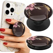 Uchwyty samochodowe do telefonów - Uchwyt do telefonu Popsocket na palce / stojak - KWIECISTE ELEGANCKIE WZORY - miniaturka - grafika 1
