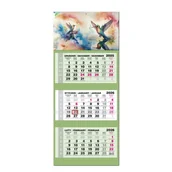 Kalendarze - Kalendarz 2026 trójdzielny Lux gł. wypukła Koliber - kalendarz - miniaturka - grafika 1