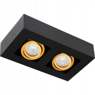 Lampy pozostałe - Oprawa Natynkowa HALOGENOWA Ruchoma 2x GU10 Prostokątna Czarna 85mm NEMO - miniaturka - grafika 1