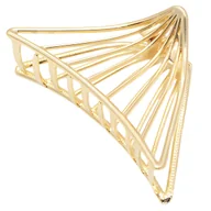 Ozdoby do włosów - Klamra do Włosów Złota Duża Spinka Muszelka Metalowa Lekka i Wytrzymała - miniaturka - grafika 1