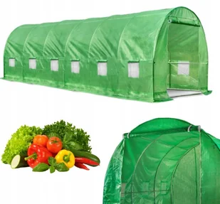 TUNEL OGRODOWY UV-4 SZKLARNIA 6x3m NAMIOT FOLIOWY 13 OKIEN 18m2 DUŻY - Szklarnie ogrodowe - miniaturka - grafika 1