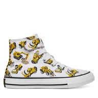 Buty dla chłopców - Trampki Converse Chuck Taylor All Star Construction Truck Easy-On A10766C Biały - miniaturka - grafika 1