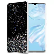 Etui i futerały do telefonów - Pokrowiec Do Huawei P30 PRO Etui w Czarny z Brokatem Glitter Obudowa Case Cover TPU Cadorabo - miniaturka - grafika 1