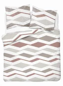Pościel - Pościel z mikrofibry 160x200 biała szara zygzak 5162 A 30 Light - miniaturka - grafika 1