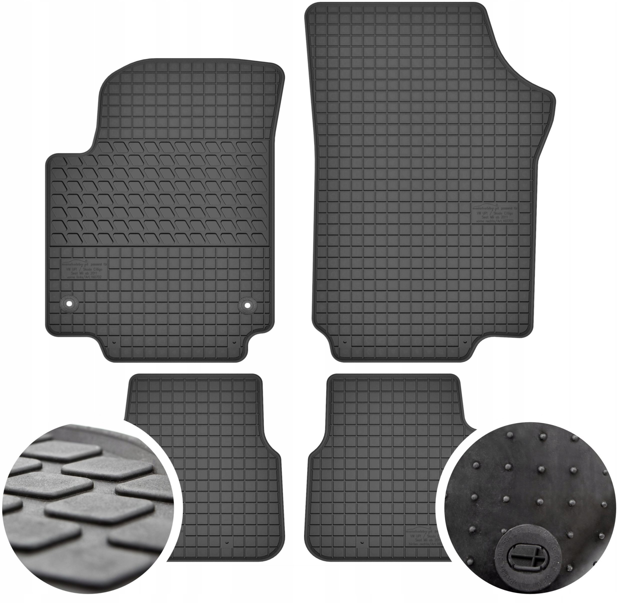 Dywaniki gumowe do VW Up!