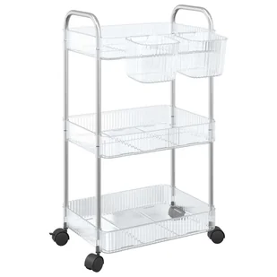 vidaXL Wózek do przechowywania, 3-poziomowa, 37x28x68 cm - Wózki magazynowe - miniaturka - grafika 1