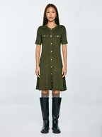 Sukienki - BIG STAR Sukienka w kolorze khaki - miniaturka - grafika 1