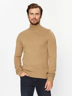 Swetry męskie - Blend Golf 20716087 Beżowy Regular Fit - miniaturka - grafika 1