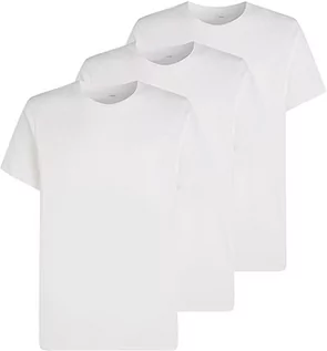 Koszulki męskie - Calvin Klein T-shirt męski, 3-pak, rozmiar S/S, Crew Neck, 3 szt., z okrągłym dekoltem, biały, M - grafika 1