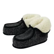 Kapcie męskie - Bambosze wełniane merynos Granny czarne rozm. 41-42 Wyroby rehabilitacyjne Ocieplacz pozabiegowy - miniaturka - grafika 1