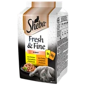 Mokra karma dla kotów - Sheba saszetka 6x50g Fresh & Fine mokra karma dla kotów w sosie z kurczakiem z drobiem z indykiem) 38326-uniw - miniaturka - grafika 1